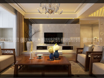 中国铁建国际城143平三室二厅现代简约风格