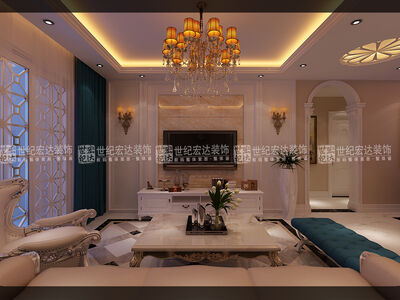 中海国际社区120平三室二厅欧式简约风格
