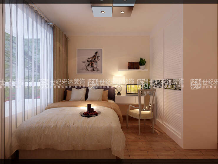 次卧室也以实际使用功能来布局设计。