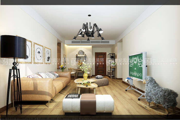 家具和软装的搭配把空间装点成了一个纯粹的艺术空间。