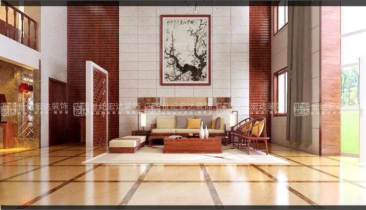 沙发造型墙造型和影视墙呼应，使空间变得和谐统一