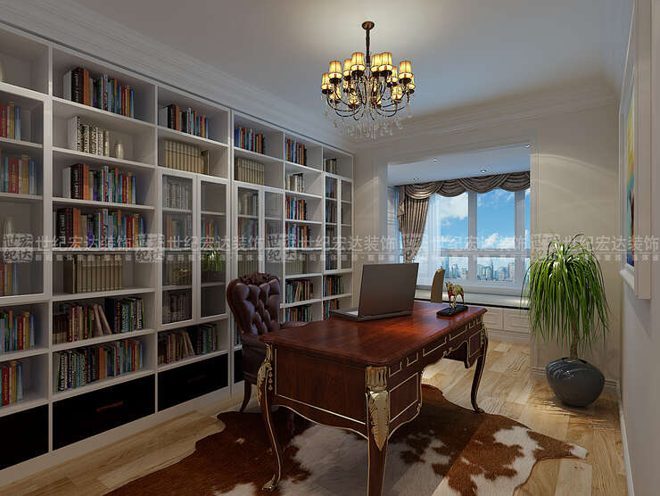 书房和南阳台打通，阳台做榻榻米，既方便了工作学习，也有舒适休息的区域